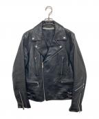 JOHN LAWRENCE SULLIVANジョン ローレンス サリバン）の古着「カウレザー ダブル ライダース ジャケット」｜ブラック