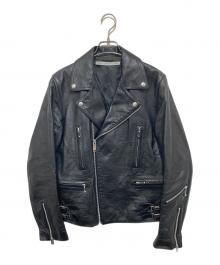 JOHN LAWRENCE SULLIVAN（ジョン ローレンス サリバン）の古着「カウレザー ダブル ライダース ジャケット」｜ブラック