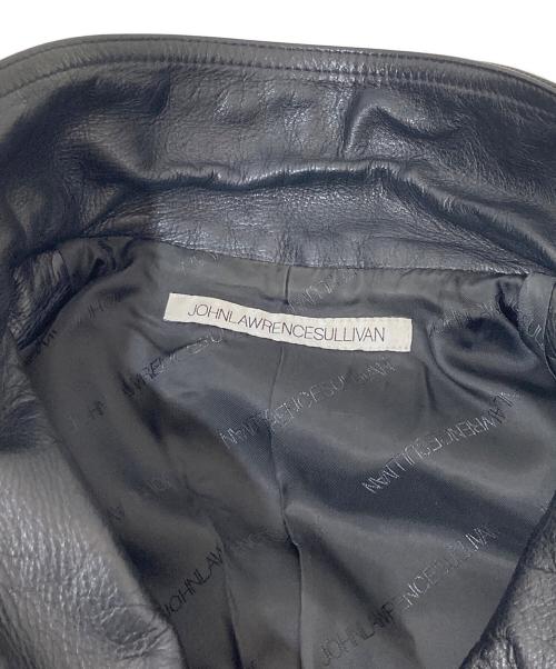 JOHN LAWRENCE SULLIVAN（ジョン ローレンス サリバン）JOHN LAWRENCE SULLIVAN (ジョン ローレンス サリバン) カウレザー ダブル ライダース ジャケット ブラック サイズ:38の古着・服飾アイテム
