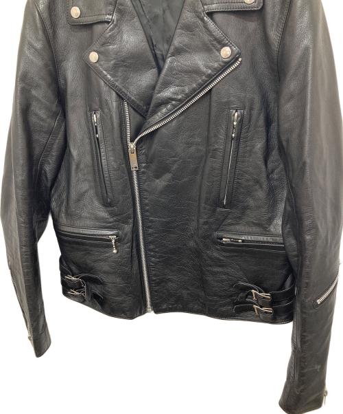 JOHN LAWRENCE SULLIVAN（ジョン ローレンス サリバン）JOHN LAWRENCE SULLIVAN (ジョン ローレンス サリバン) カウレザー ダブル ライダース ジャケット ブラック サイズ:38の古着・服飾アイテム
