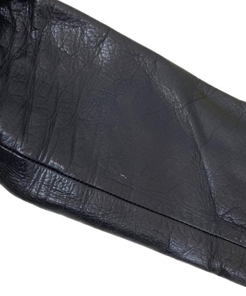 JOHN LAWRENCE SULLIVAN（ジョン ローレンス サリバン）JOHN LAWRENCE SULLIVAN (ジョン ローレンス サリバン) カウレザー ダブル ライダース ジャケット ブラック サイズ:38の古着・服飾アイテム