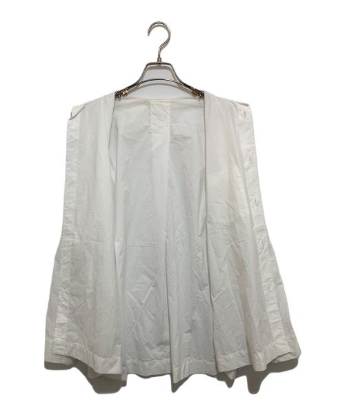 HOMME PLISSE ISSEY MIYAKE（オム プリッセ イッセイ ミヤケ）HOMME PLISSE ISSEY MIYAKE (オムプリッセ イッセイ ミヤケ) STREAMLINE SHIRT ホワイト サイズ:2の古着・服飾アイテム