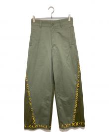 amok（アモク）の古着「HAND STITCH DOCKING PANTS」｜カーキ