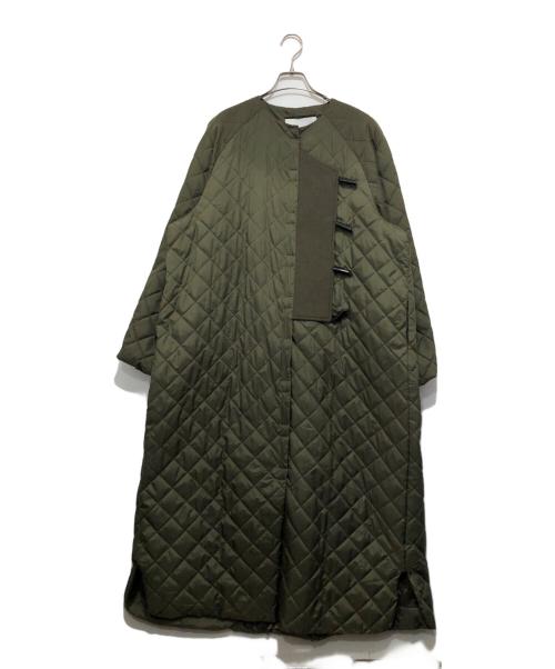 GANNI（ガニー）GANNI (ガニー) キルティングコート ノーカラーコート カーキ サイズ:38の古着・服飾アイテム