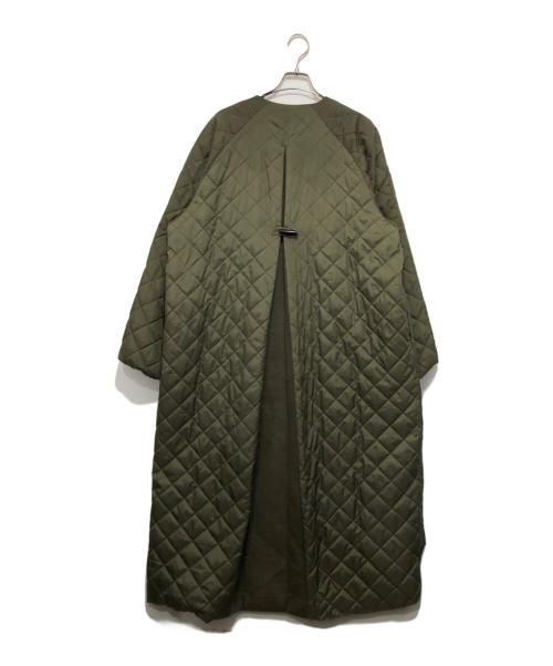 GANNI（ガニー）GANNI (ガニー) キルティングコート ノーカラーコート カーキ サイズ:38の古着・服飾アイテム