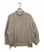 CLANEクラネ）の古着「カットエンブロイダリートップ」｜ベージュ