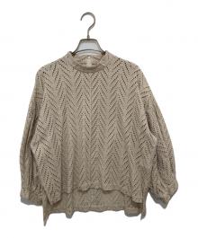 CLANE（クラネ）の古着「カットエンブロイダリートップ」｜ベージュ