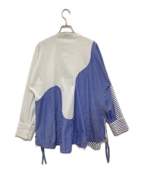 UN3D.（アンスリード）UN3D. (アンスリード) ウェーブラインギャザーシャツ ホワイト サイズ:38の古着・服飾アイテム