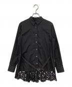 sacaiサカイ）の古着「バックレースブラウス」｜ブラック