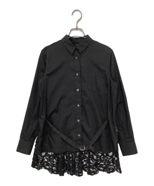 sacai（サカイ）sacai (サカイ) バックレースブラウス ブラック サイズ:2の古着・服飾アイテム