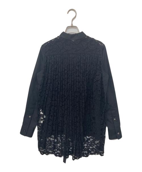 sacai（サカイ）sacai (サカイ) バックレースブラウス ブラック サイズ:2の古着・服飾アイテム