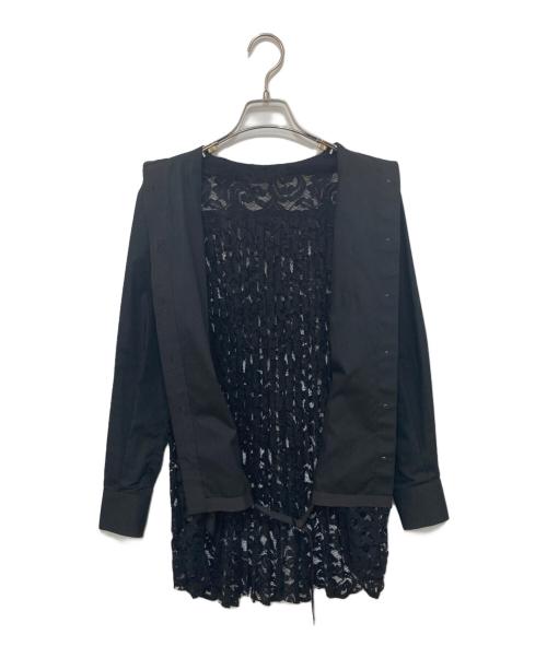 sacai（サカイ）sacai (サカイ) バックレースブラウス ブラック サイズ:2の古着・服飾アイテム