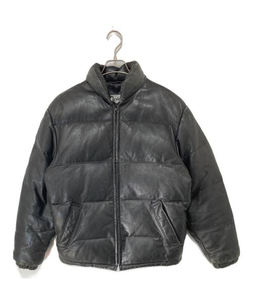 Schott（ショット）Schott (ショット) レザーダウンジャケット　USA製 ブラック サイズ:36の古着・服飾アイテム