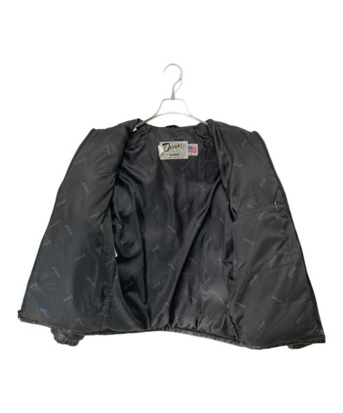 Schott（ショット）Schott (ショット) レザーダウンジャケット　USA製 ブラック サイズ:36の古着・服飾アイテム