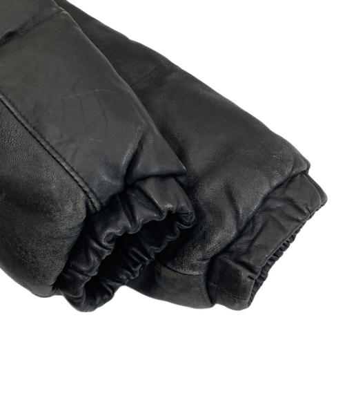 Schott（ショット）Schott (ショット) レザーダウンジャケット　USA製 ブラック サイズ:36の古着・服飾アイテム