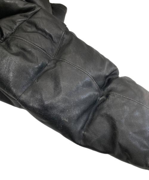 Schott（ショット）Schott (ショット) レザーダウンジャケット　USA製 ブラック サイズ:36の古着・服飾アイテム