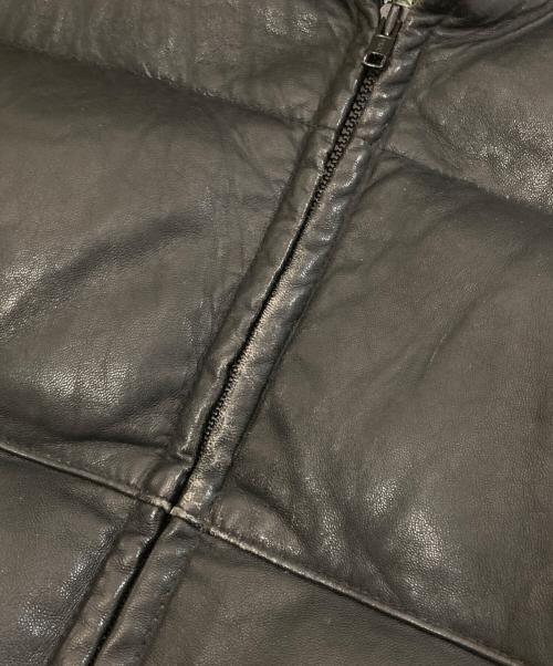 Schott（ショット）Schott (ショット) レザーダウンジャケット　USA製 ブラック サイズ:36の古着・服飾アイテム