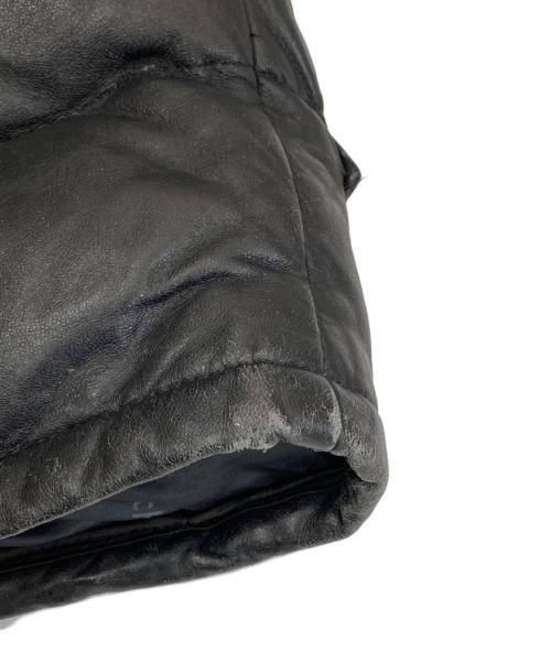 Schott（ショット）Schott (ショット) レザーダウンジャケット　USA製 ブラック サイズ:36の古着・服飾アイテム