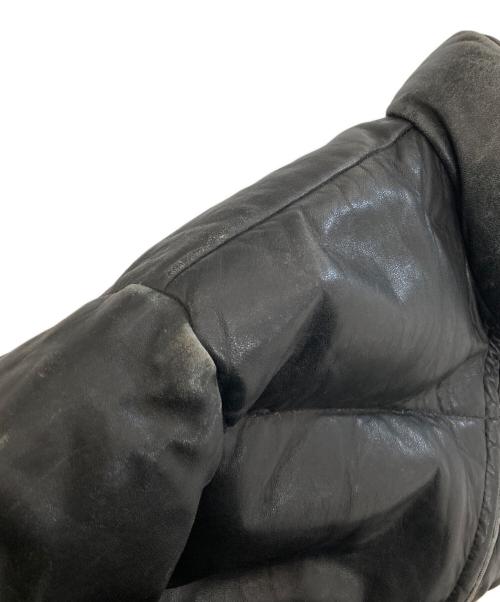 Schott（ショット）Schott (ショット) レザーダウンジャケット　USA製 ブラック サイズ:36の古着・服飾アイテム