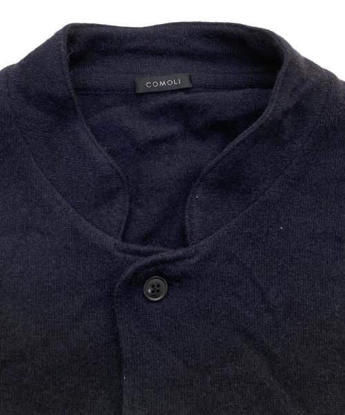 COMOLI（コモリ）COMOLI (コモリ) カシミヤ スタンドカラーニットジャケット 22AW W03-06004 ネイビー サイズ:3の古着・服飾アイテム