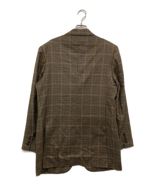 kiton（キートン）kiton (キートン) カシミヤ100％段返り3つ釦テーラードジャケット ブラウン サイズ:50の古着・服飾アイテム