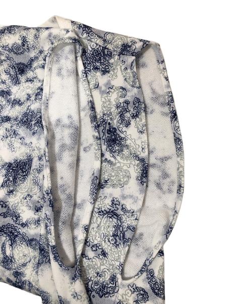 Mame Kurogouchi（マメクロゴウチ）mame kurogouchi (マメクロゴウチ) Floral Flock Printed Fleece Lining Sleeveless Top ホワイト サイズ:2の古着・服飾アイテム