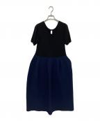 CFCLシーエフシーエル）の古着「POTTERY CUPRO SHORT SLEEVE DRESS」｜ブラック