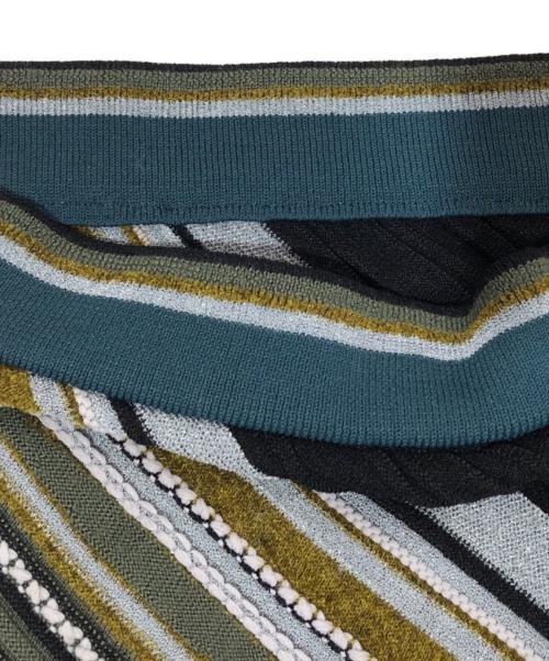 Mame Kurogouchi（マメクロゴウチ）Mame Kurogouchi (マメクロゴウチ) Jacquard Knitted Skirt グリーン サイズ:2の古着・服飾アイテム