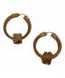 Mame Kurogouchi（マメクロゴウチ）の古着「Bamboo Bundled-Plait Hoop Earrings」｜ブラウン