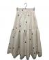 CADUNE（カデュネ）の古着「ドット切替スカート」｜ホワイト