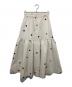 CADUNE (カデュネ) ドット切替スカート ホワイト サイズ:38：7000円