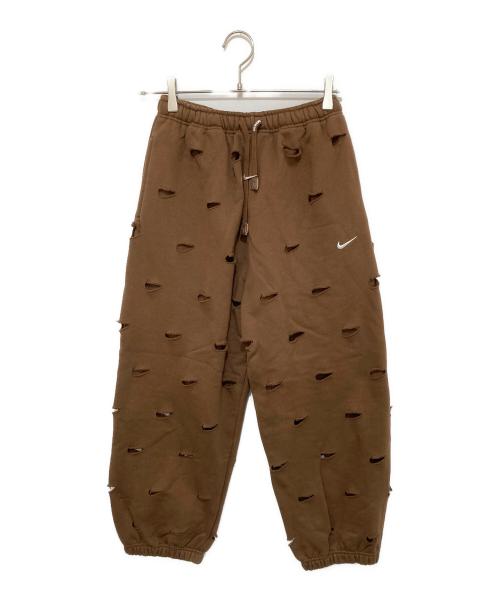 NIKE（ナイキ）NIKE (ナイキ) jacquemus (ジャックムス) カットアウト スウェットパンツ ブラウン サイズ:ＸＳの古着・服飾アイテム