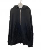 REVERBERATEリバーバレイト）の古着「ハーフジップパーカー」｜ブラック