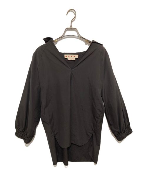 MARNI（マルニ）MARNI (マルニ) コットン ポプリン ブラウス ブラック サイズ:40の古着・服飾アイテム