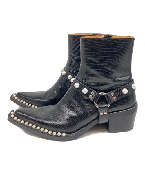 JOHN LAWRENCE SULLIVAN（ジョン ローレンス サリバン）JOHN LAWRENCE SULLIVAN (ジョン ローレンス サリバン) POINTED TOE BOOTS ブラック サイズ:9の古着・服飾アイテム