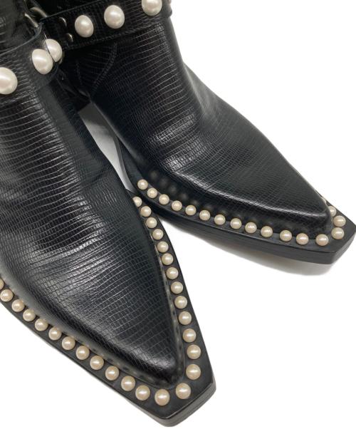 JOHN LAWRENCE SULLIVAN（ジョン ローレンス サリバン）JOHN LAWRENCE SULLIVAN (ジョン ローレンス サリバン) POINTED TOE BOOTS ブラック サイズ:9の古着・服飾アイテム