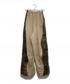 SKOOLスクール）の古着「ワイドスウェットパンツ」｜ベージュ