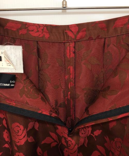 tricot COMME des GARCONS（トリココムデギャルソン）tricot COMME des GARCONS (トリココムデギャルソン) 花柄ロングスカート レッド サイズ:Mの古着・服飾アイテム