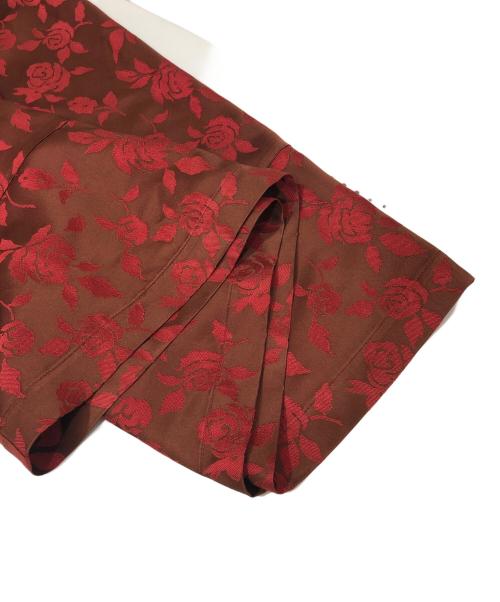 tricot COMME des GARCONS（トリココムデギャルソン）tricot COMME des GARCONS (トリココムデギャルソン) 花柄ロングスカート レッド サイズ:Mの古着・服飾アイテム