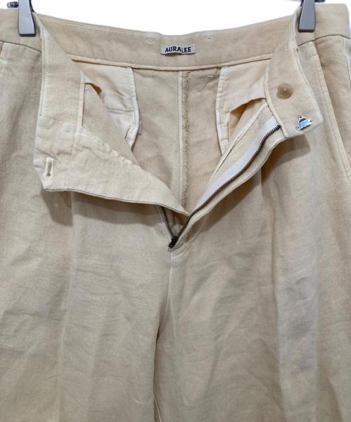 AURALEE（オーラリー）AURALEE (オーラリー) WASHI DUCK CANVAS SLACKS イエロー サイズ:4の古着・服飾アイテム
