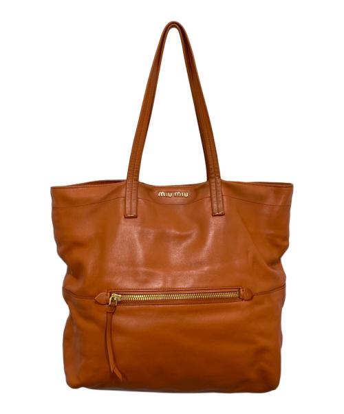 MIU MIU（ミュウミュウ）MIU MIU (ミュウミュウ) VITELLO SOFT オレンジの古着・服飾アイテム