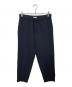 ATON（エイトン）の古着「WOOL OXFORD TAPERED EASY PANTS」｜ネイビー
