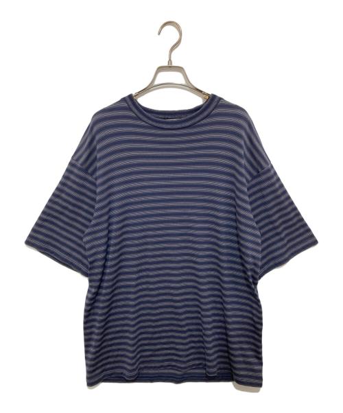 HEUGN（ユーゲン）HEUGN (ユーゲン) Carl ウールボーダーS/Sカットソー ネイビー サイズ:2の古着・服飾アイテム
