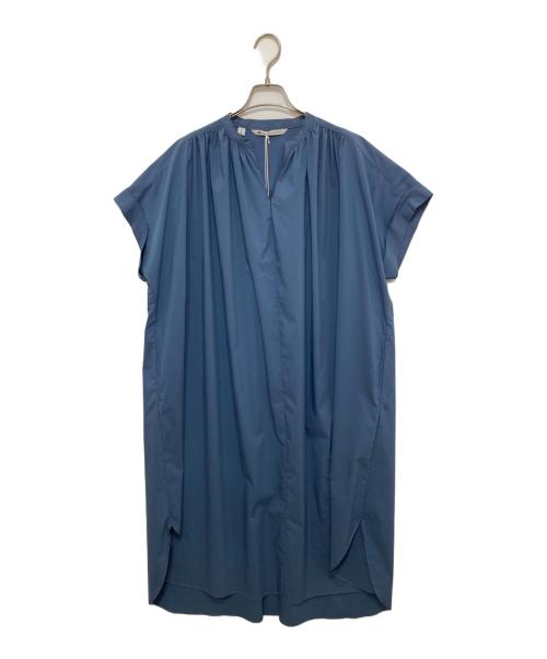 Traditional Weatherwear（トラディショナルウェザーウェア）Traditional Weatherwear (トラディショナルウェザーウェア) GATHERED CAFTAN S/S OP スカイブルー サイズ:Sの古着・服飾アイテム