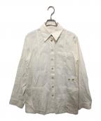 JIL SANDERジルサンダー）の古着「リネンシャツジャケット」｜ホワイト