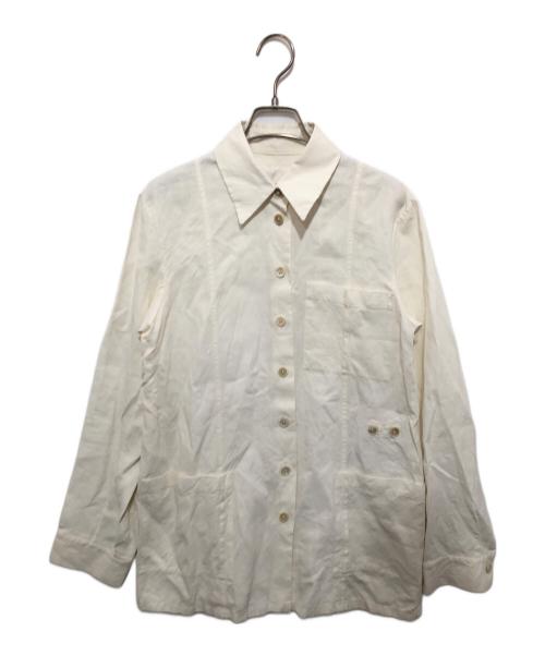 JIL SANDER（ジルサンダー）JIL SANDER (ジルサンダー) リネンシャツジャケット ホワイト サイズ:34の古着・服飾アイテム