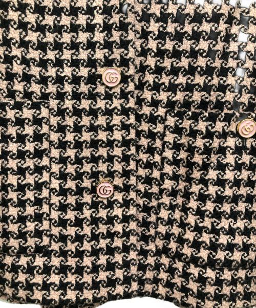 GUCCI（グッチ）GUCCI (グッチ) ハンドトゥースジャケット 674323 ZAHXM ピンク サイズ:40の古着・服飾アイテム
