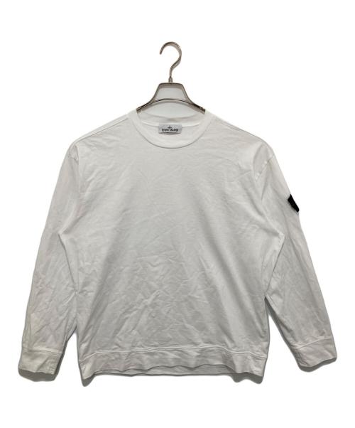 STONE ISLAND（ストーンアイランド）STONE ISLAND (ストーンアイランド) クルーネックカットソー ホワイト サイズ:XLの古着・服飾アイテム