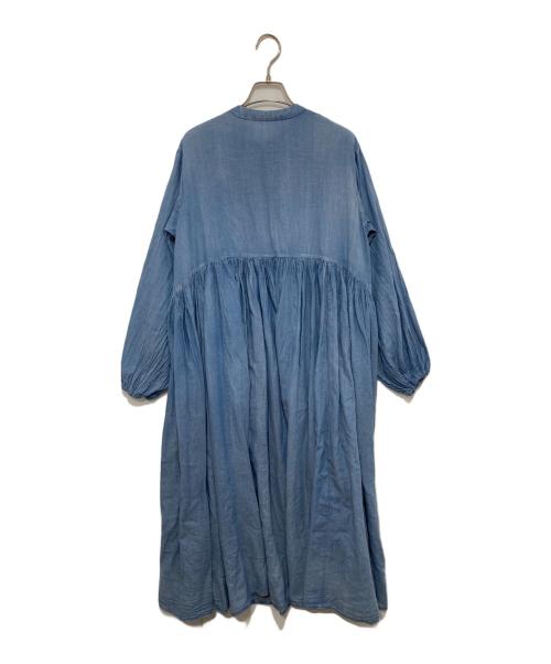 BEARDSLEY（ビアズリー）BEARDSLEY (ビアズリー) シフォンデニムギャザーワンピース インディゴ サイズ:1の古着・服飾アイテム