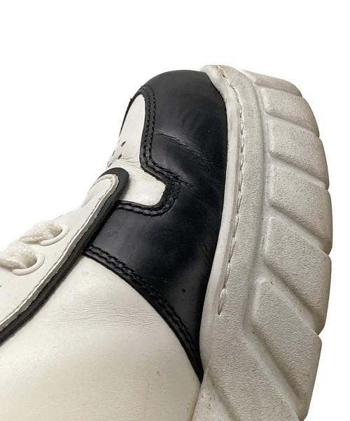 PRADA（プラダ）PRADA (プラダ) プラダ トライアングルロゴ レザー スニーカー ホワイト サイズ:8の古着・服飾アイテム